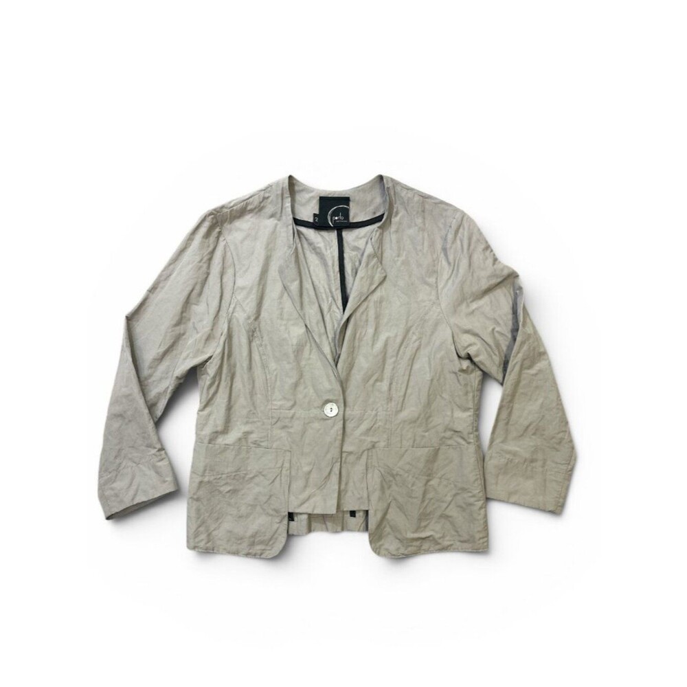 Porto San Francisco Jacket Single Button Blazer Women's Size 2/M Gray